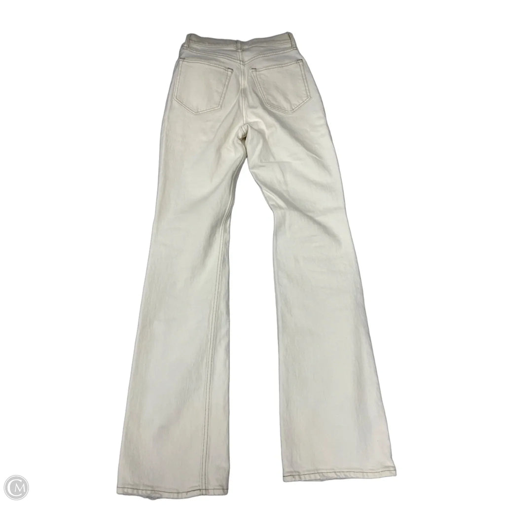 Jeans Boot Cut By Abercrombie And Fitch In Cream, Size: 0