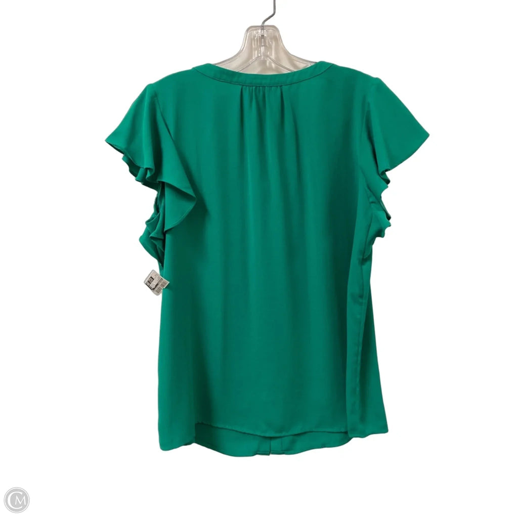 Blouse Short Sleeve By Investments In Green, Size: M