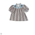 Top Short Sleeve By Cmf In Blue & Brown, Size: S