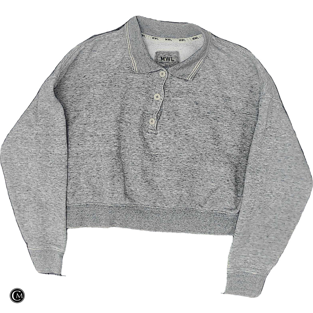 Sweatshirt Collar By Madewell In Grey, Size: M