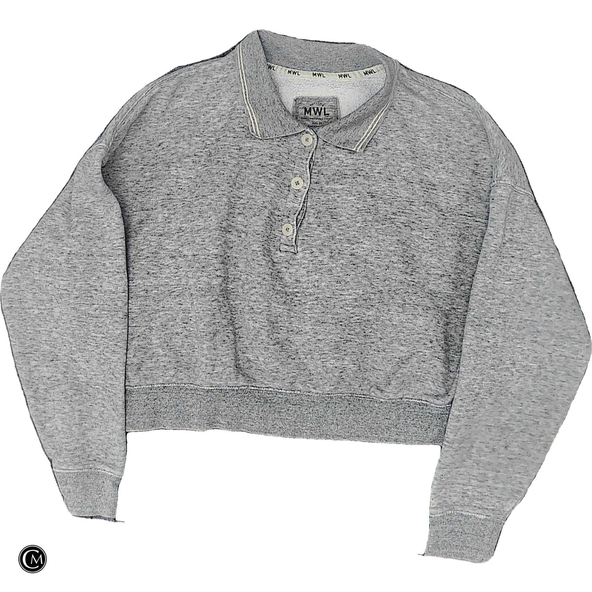 Sweatshirt Collar By Madewell In Grey, Size: M