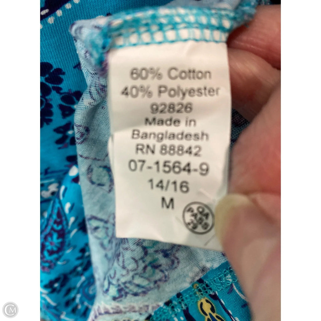 Top 3/4 Sleeve By Woman Within In Teal, Size: M