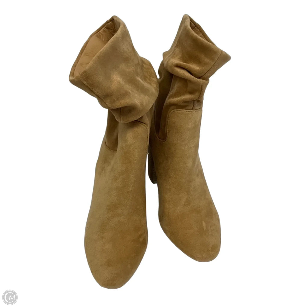 Boots Ankle Heels By Clothes Mentor In Tan, Size: 9