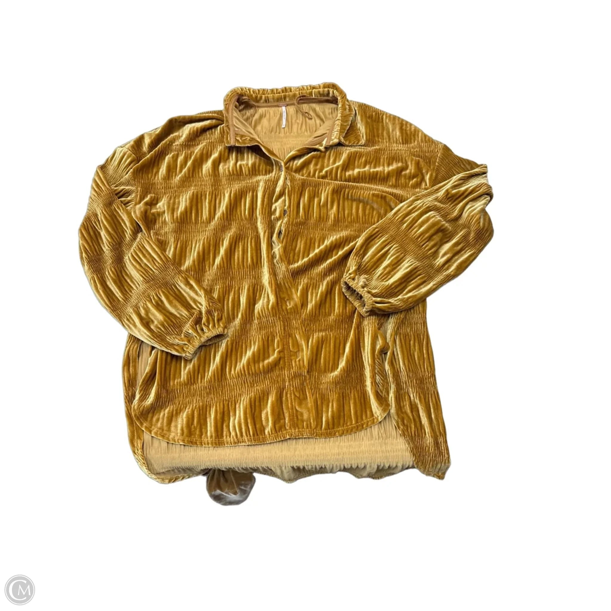 Top Long Sleeve By Free People In Gold, Size: S