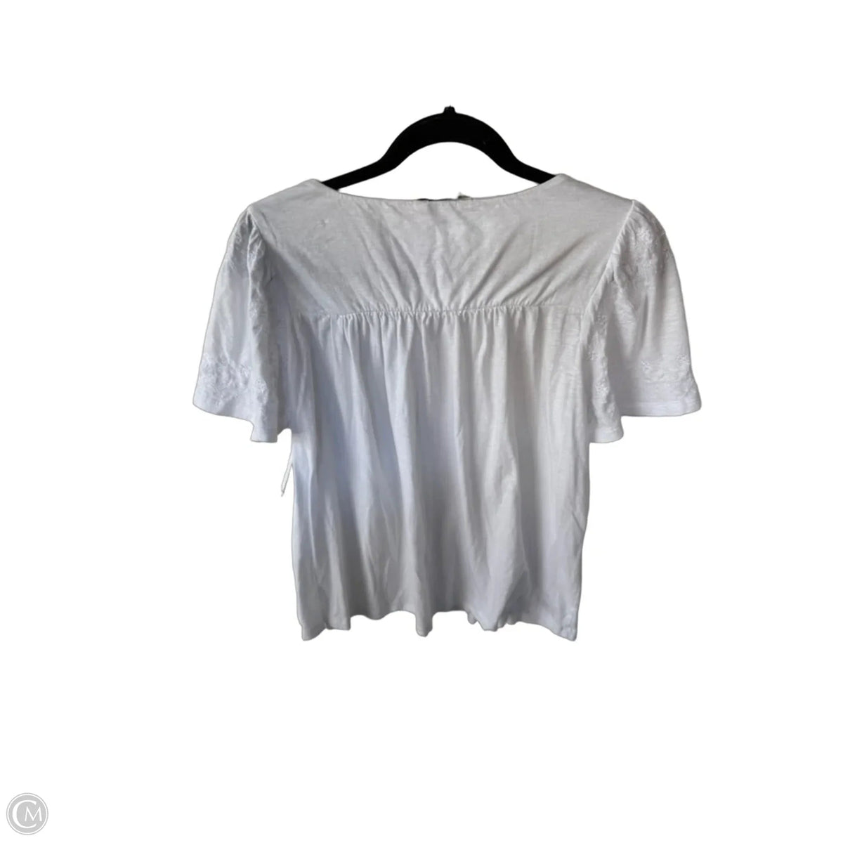 Top Short Sleeve By Lucky Brand In White, Size: L