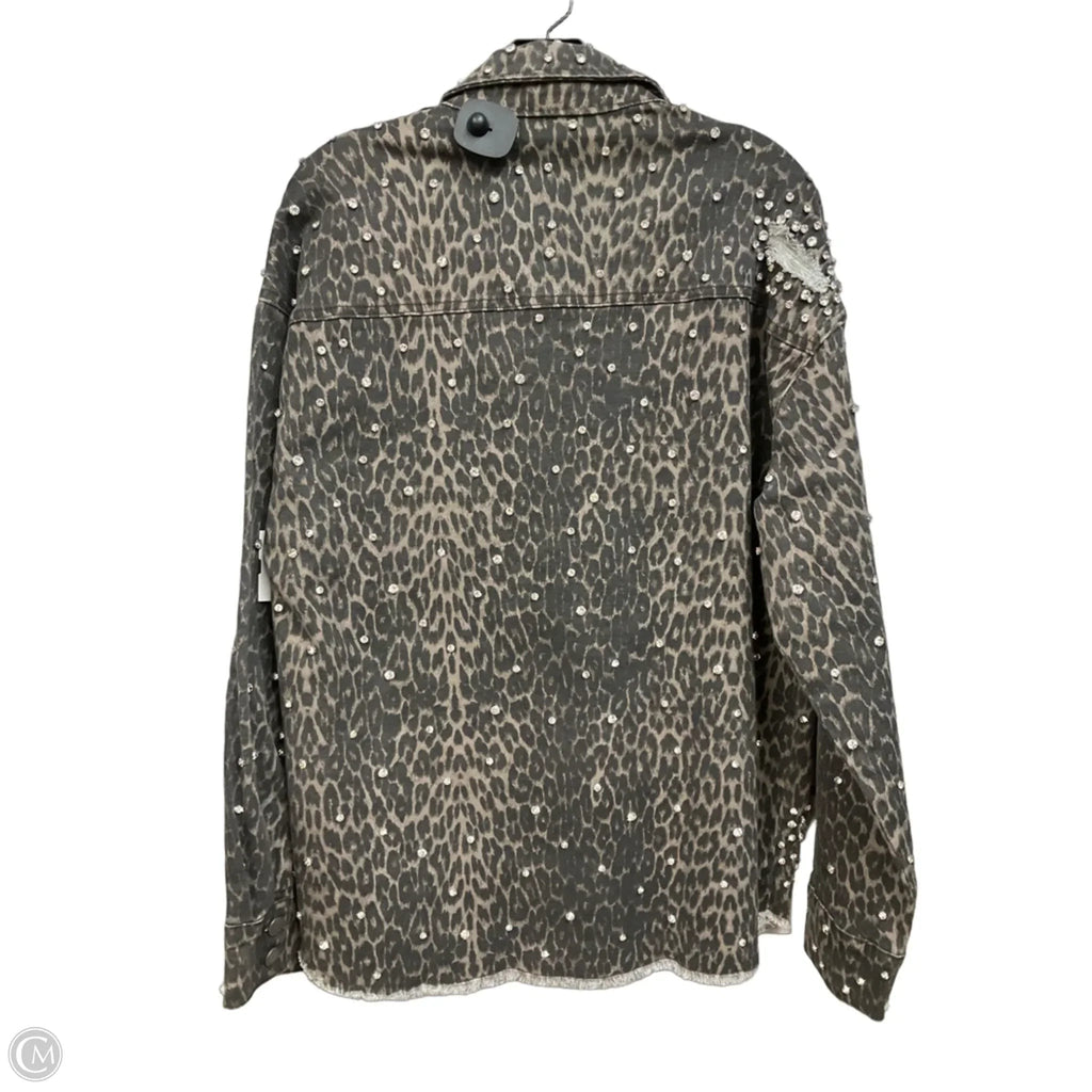 Jacket Denim By Veveret In Animal Print, Size: M
