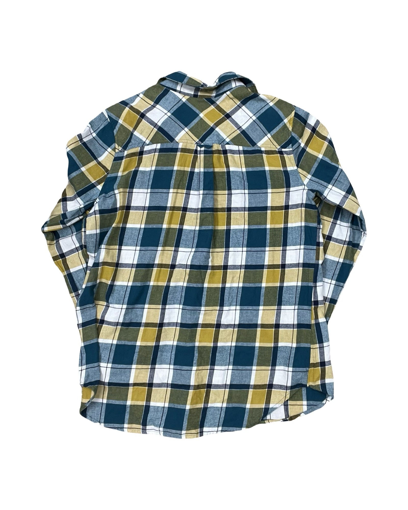 Blouse Ls By Sonoma In Green & Yellow, Size:L