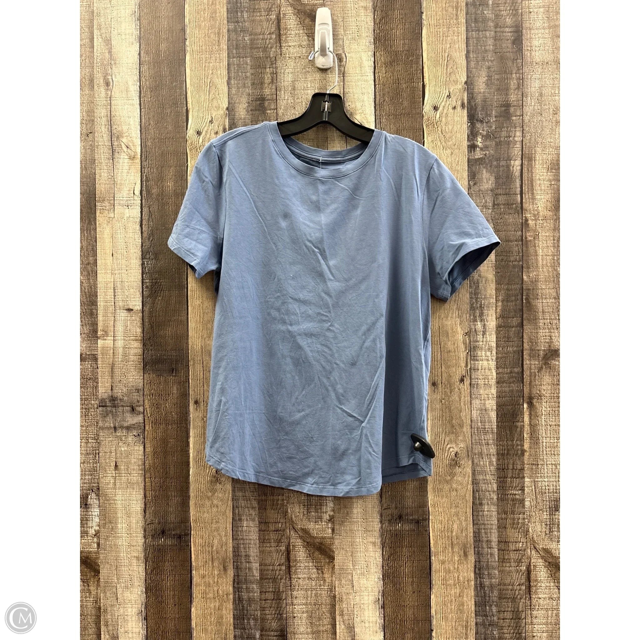 Athletic Top Short Sleeve By Lululemon In Blue, Size: M