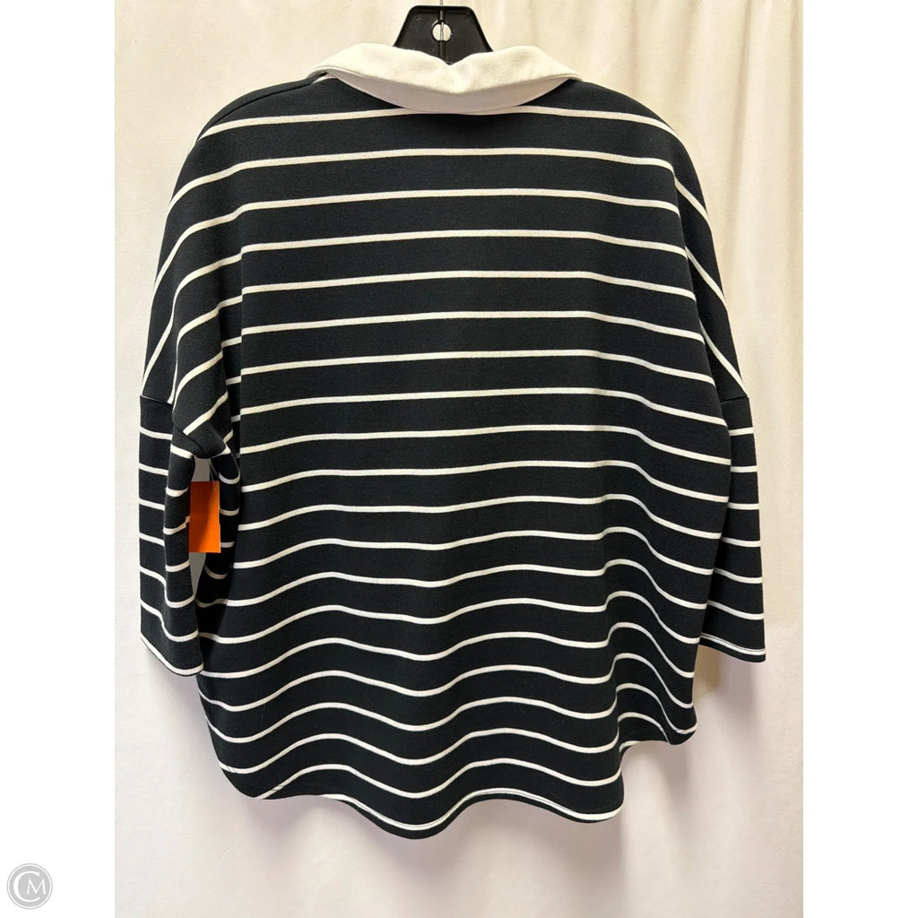 Top Long Sleeve By Crown And Ivy In Black & White, Size: S