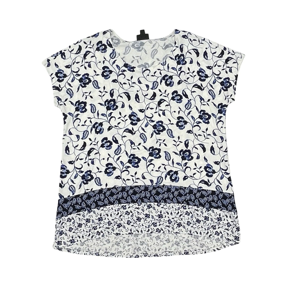 Blouse Ss By J. Jill In Blue & White, Size:M