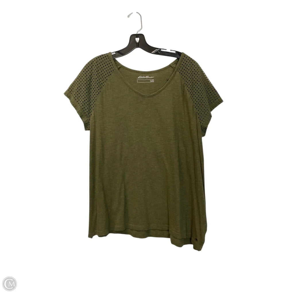 Top Short Sleeve By Eddie Bauer In Green, Size: Xl