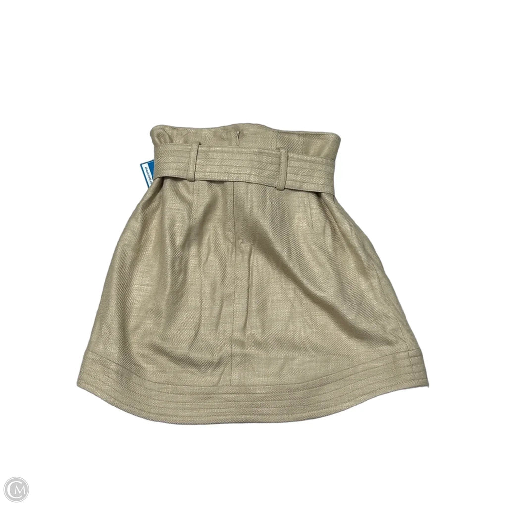 Skirt Mini & Short By Veronica Beard In Gold, Size: 0