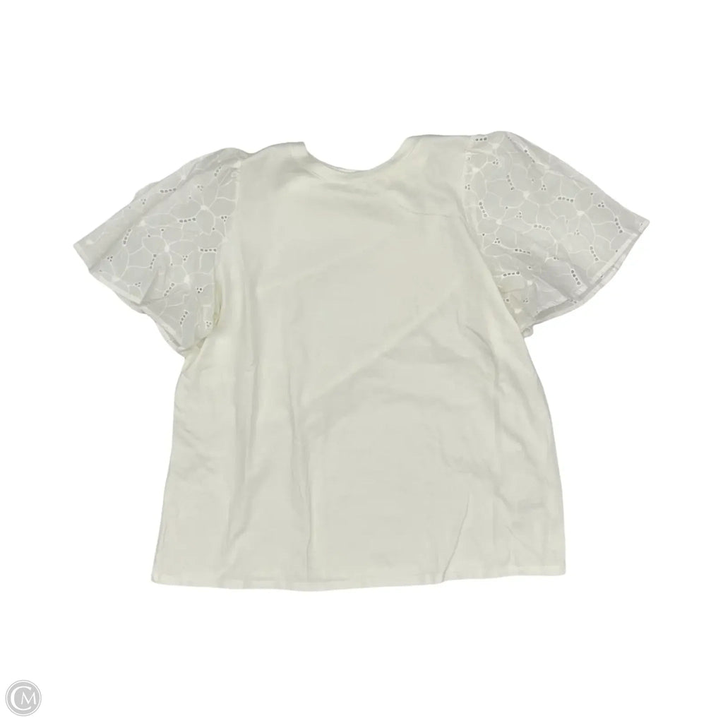 Top Short Sleeve By A New Day In Cream, Size: L