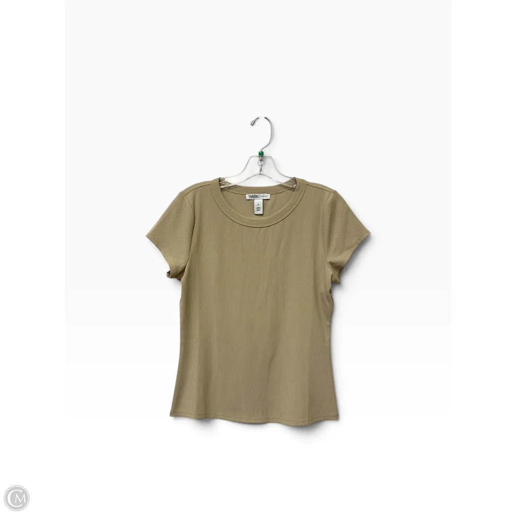 Top Short Sleeve Basic By White House Black Market In Beige, Size: M