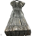 Dress Casual Maxi By Anthropologie In Silver, Size: M