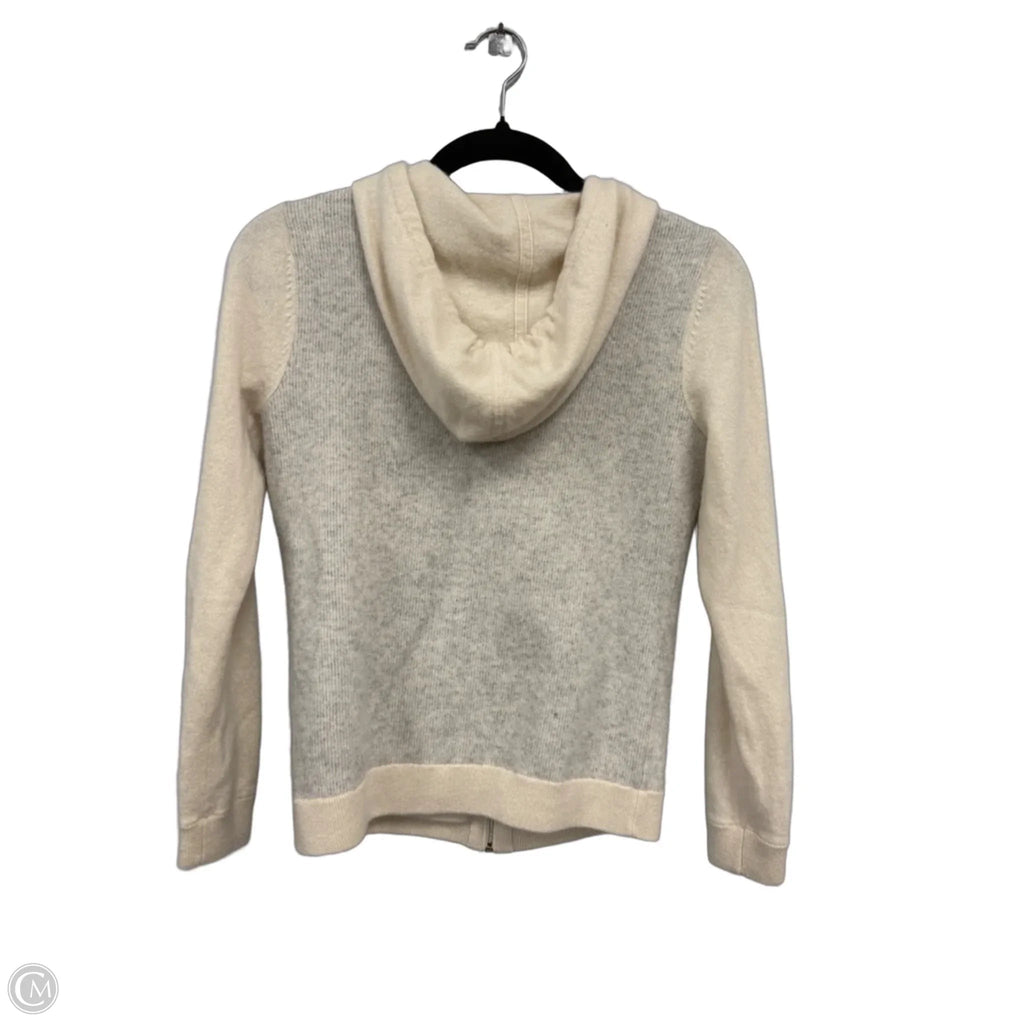 Sweater Cardigan Cashmere By Vineyard Vines In Cream & Grey, Size: S