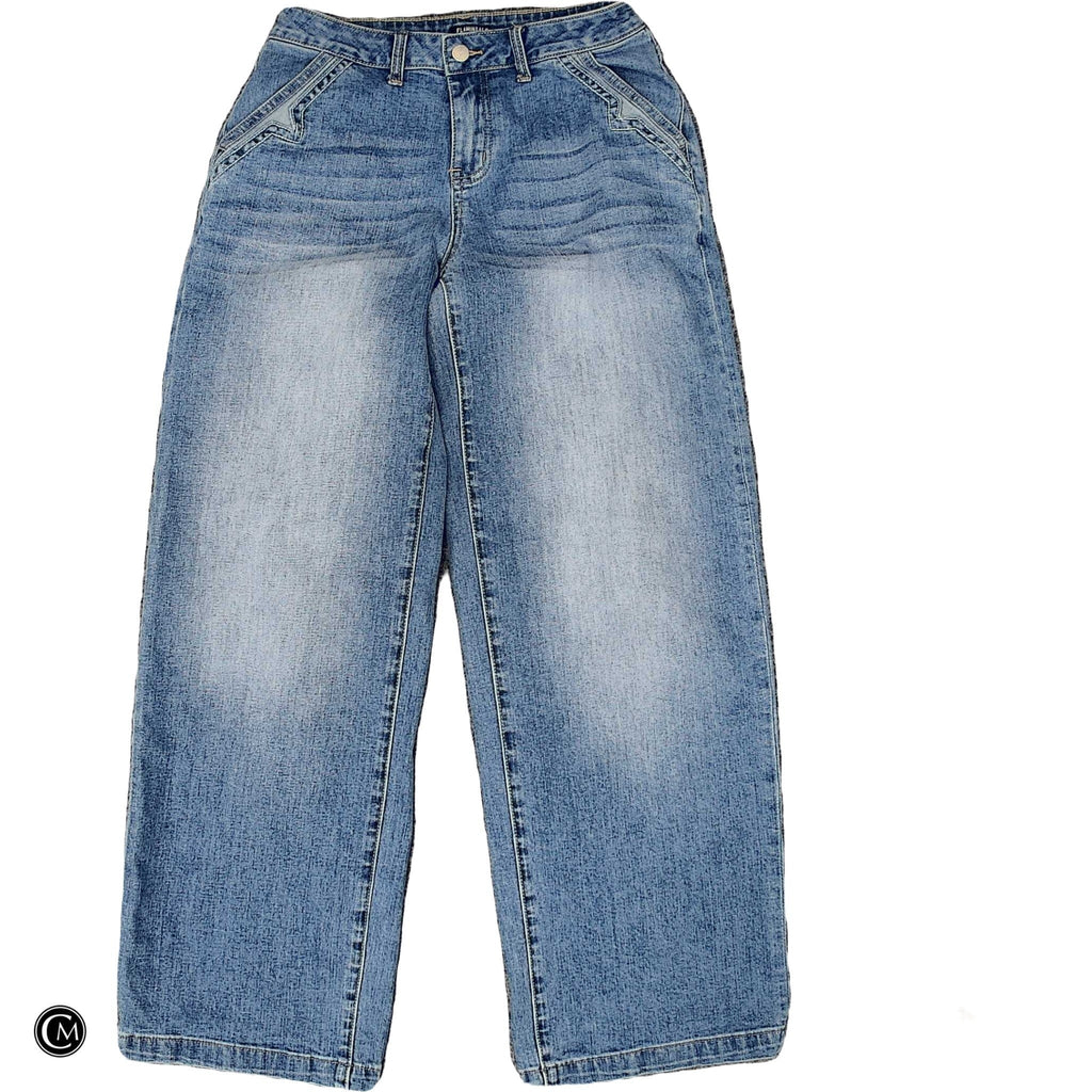 Jeans Wide Leg By Flamingals In Blue Denim, Size: S