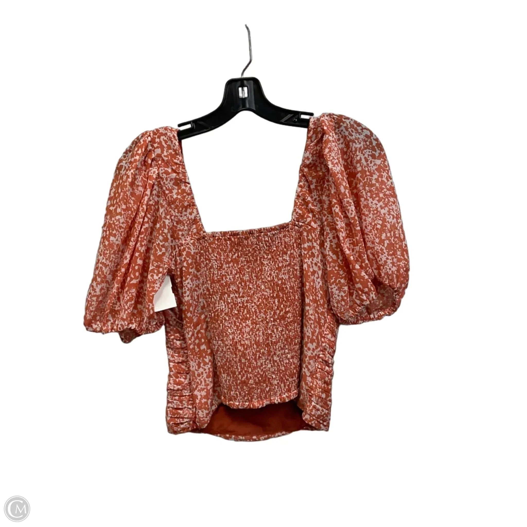 Top Short Sleeve Basic By Abercrombie And Fitch In Orange, Size: M