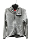 Athletic Jacket By Nike In Grey, Size: M