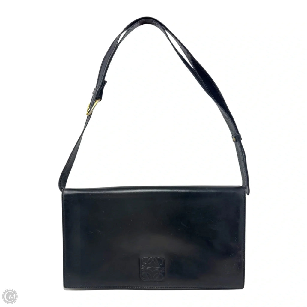 AS IS Vintage Leather Flap Shoulder Bag Luxury Designer By Loewe, Size: Small