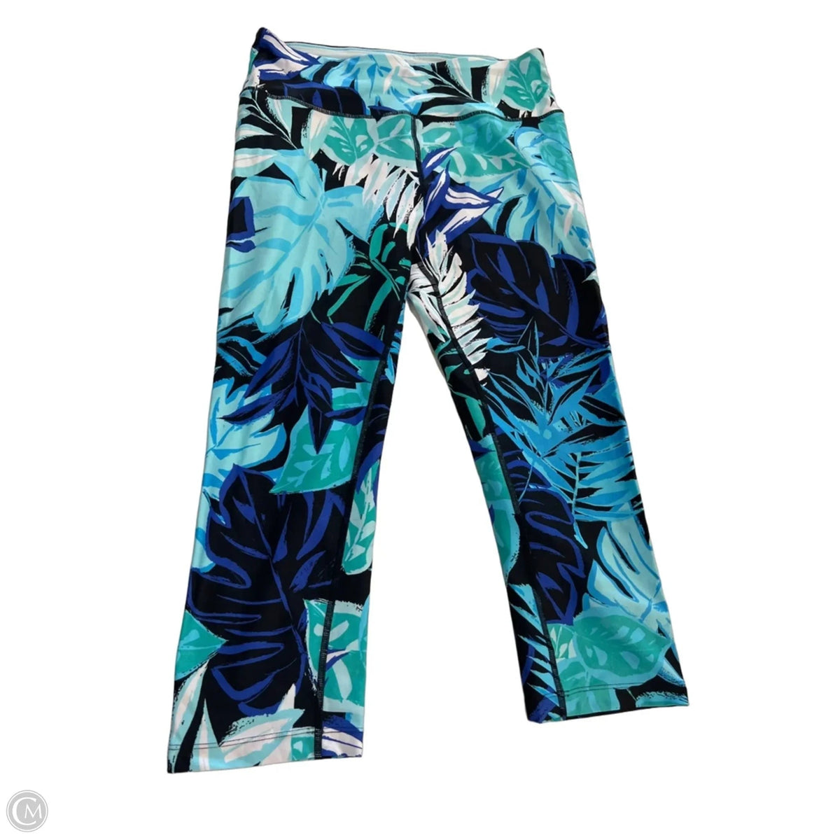Athletic Capris By Calvin Klein Performance In Black & Blue, Size: M
