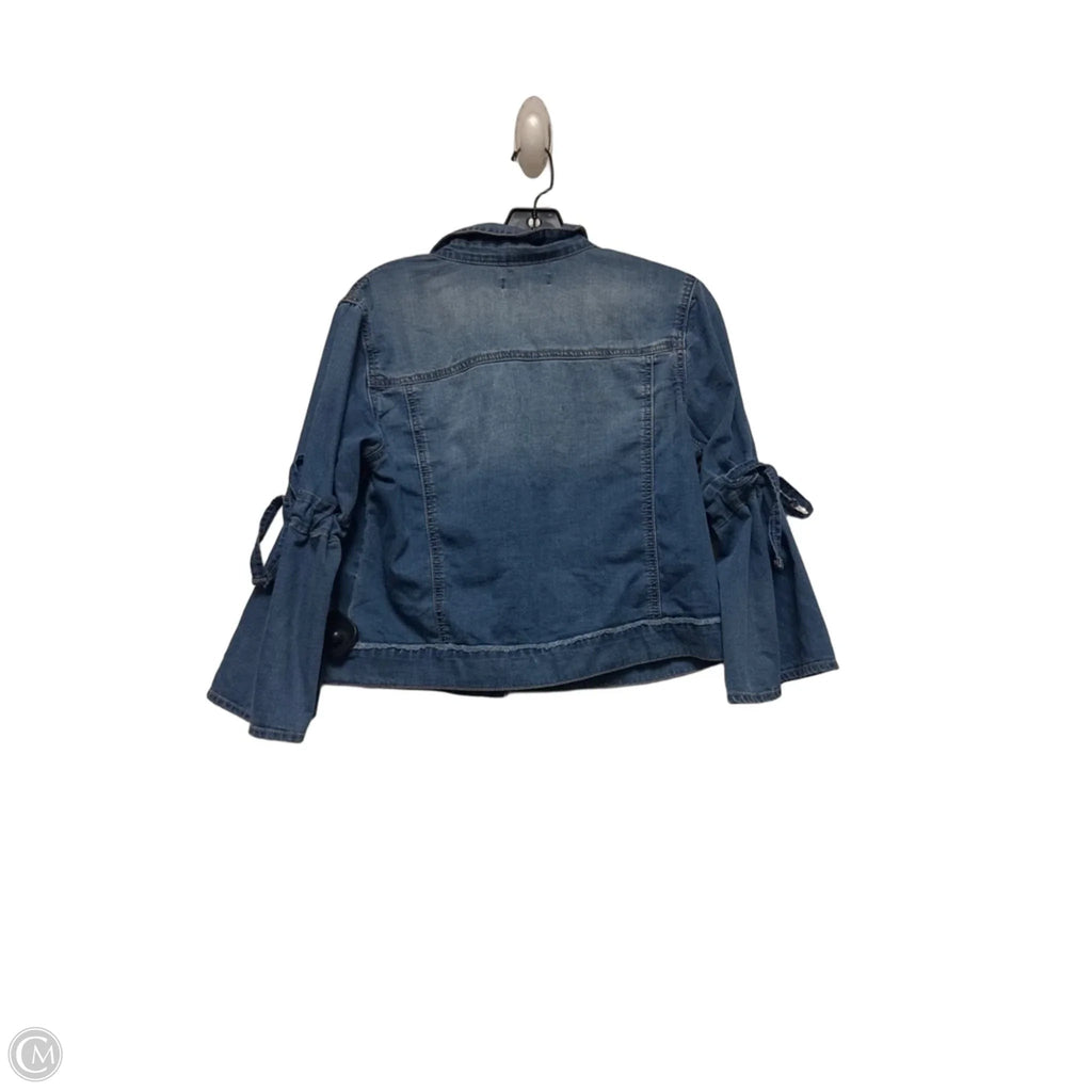 Jacket Shirt By Kaari Blue In Blue Denim, Size: Mp