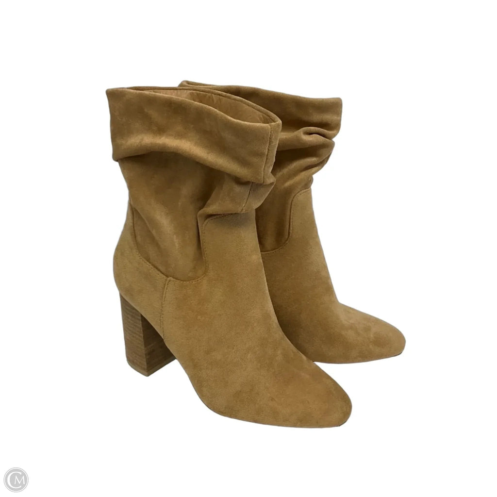 Boots Ankle Heels By Clothes Mentor In Tan, Size: 9