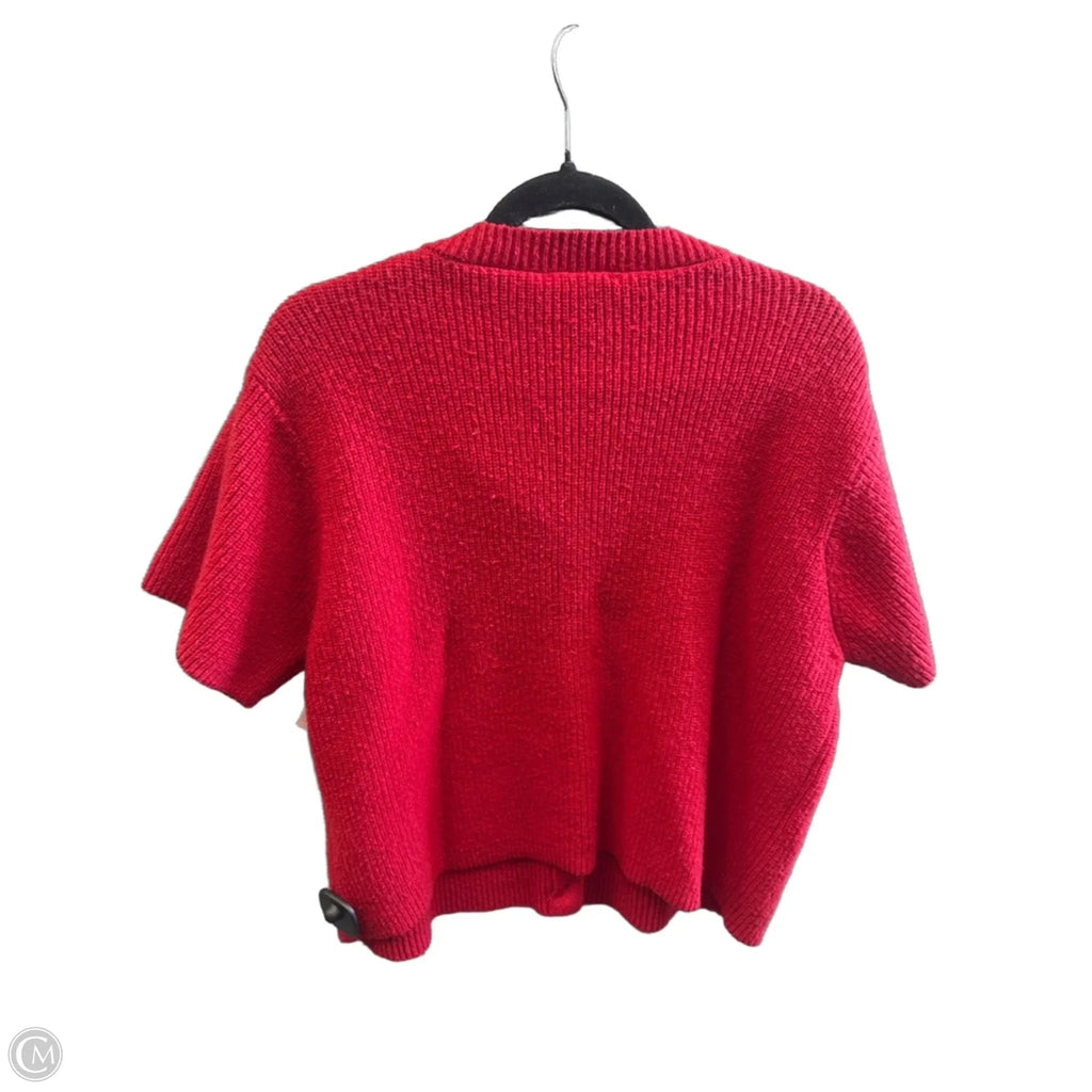 Sweater Cardigan By Le Lis In Red, Size: S