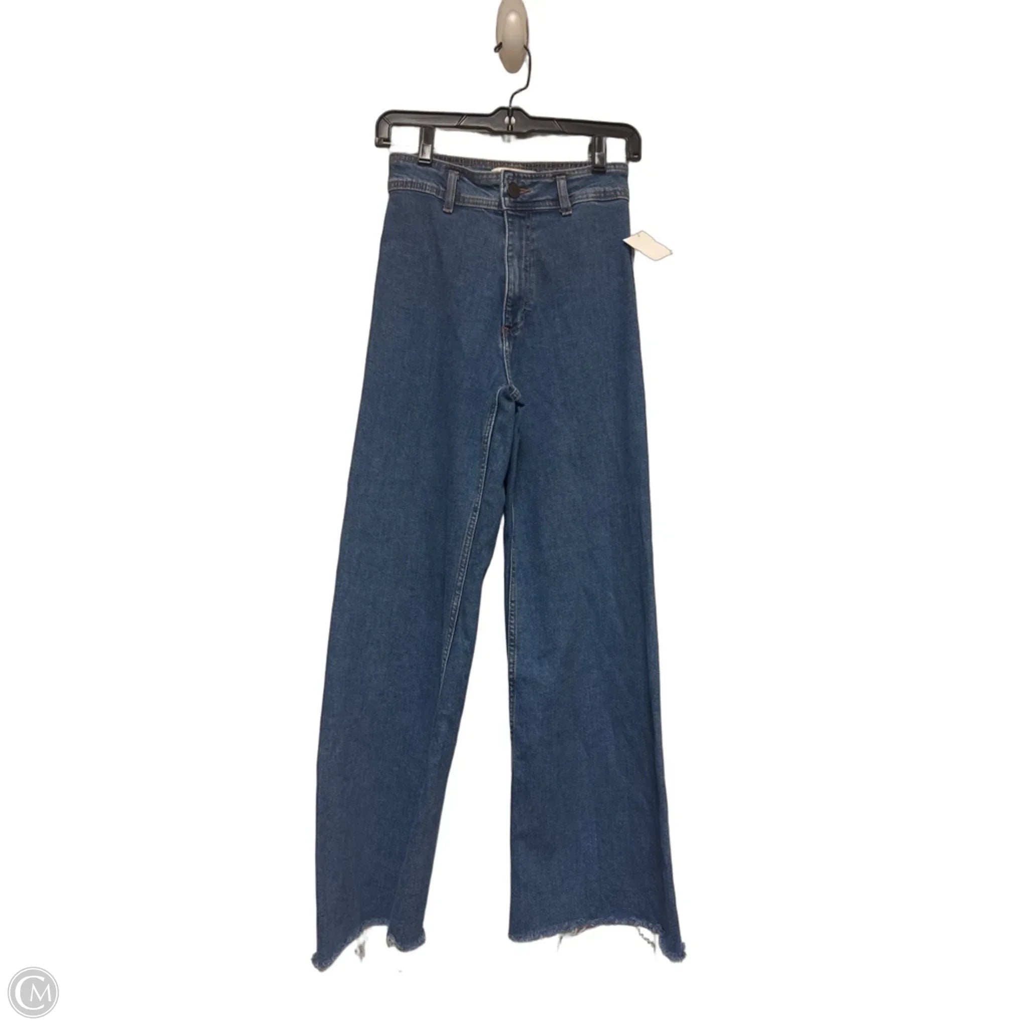 Jeans Wide Leg By Zara In Blue Denim, Size: 2