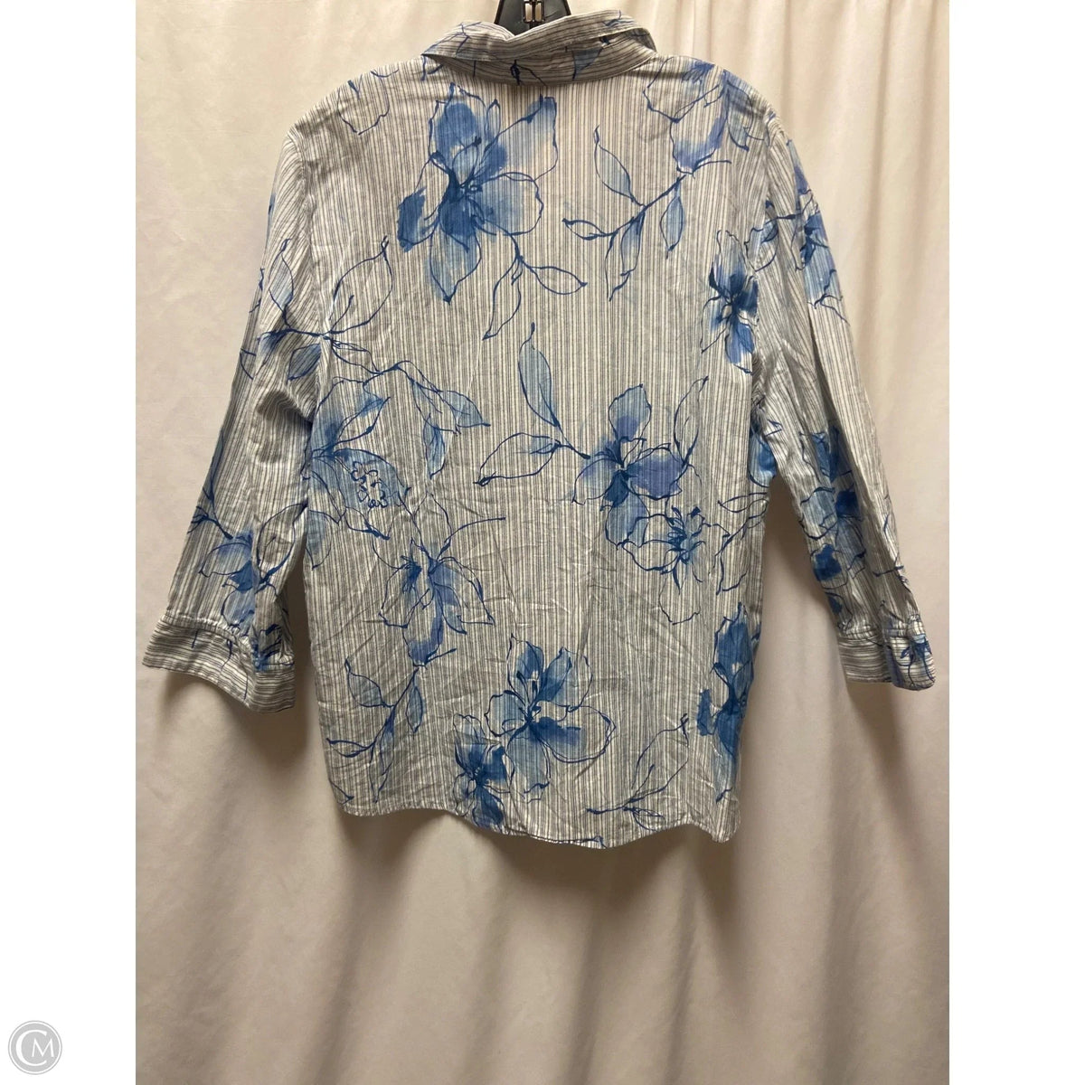 Top Long Sleeve By Alfred Dunner In Blue, Size: 1x