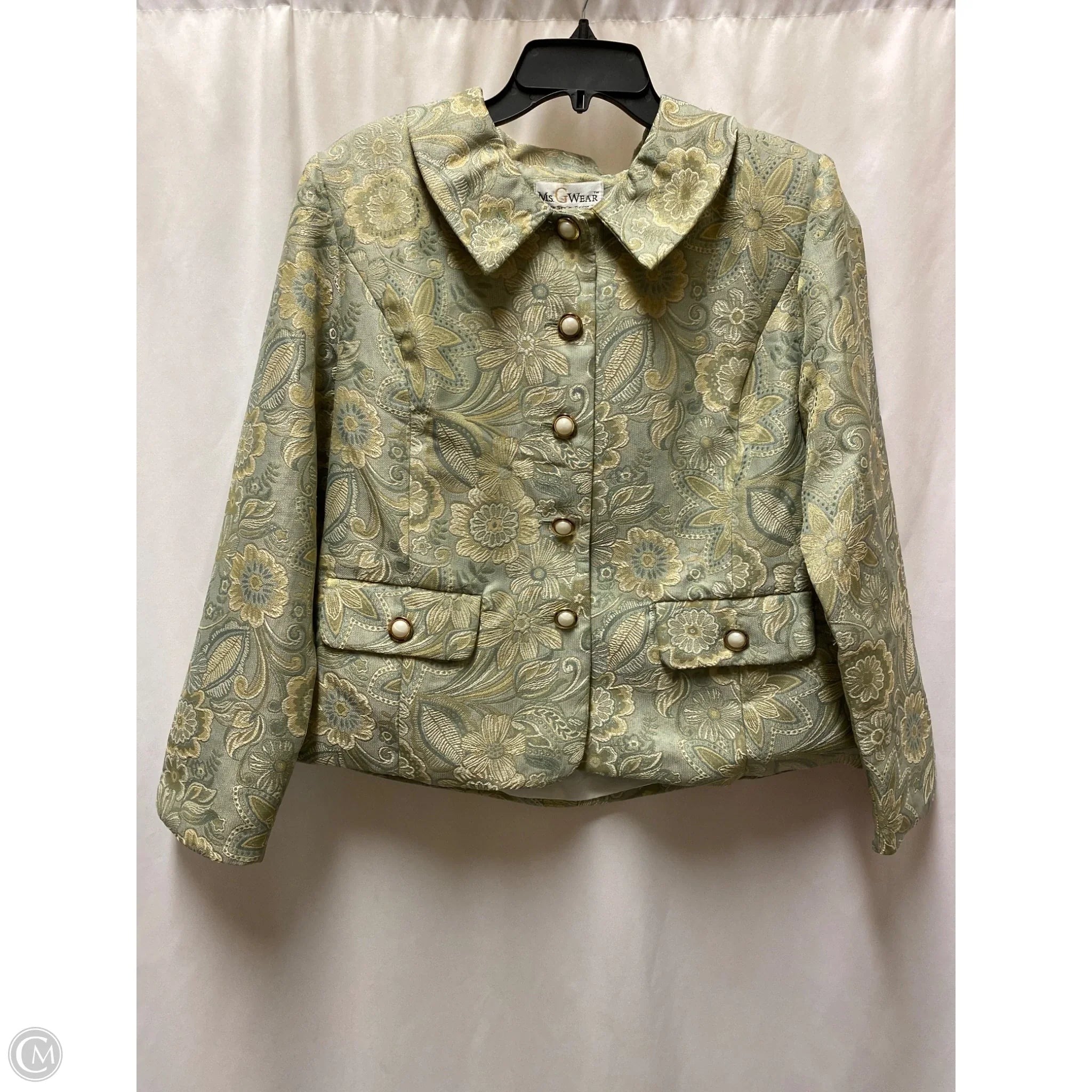 Blazer By Clothes Mentor In Green, Size: M