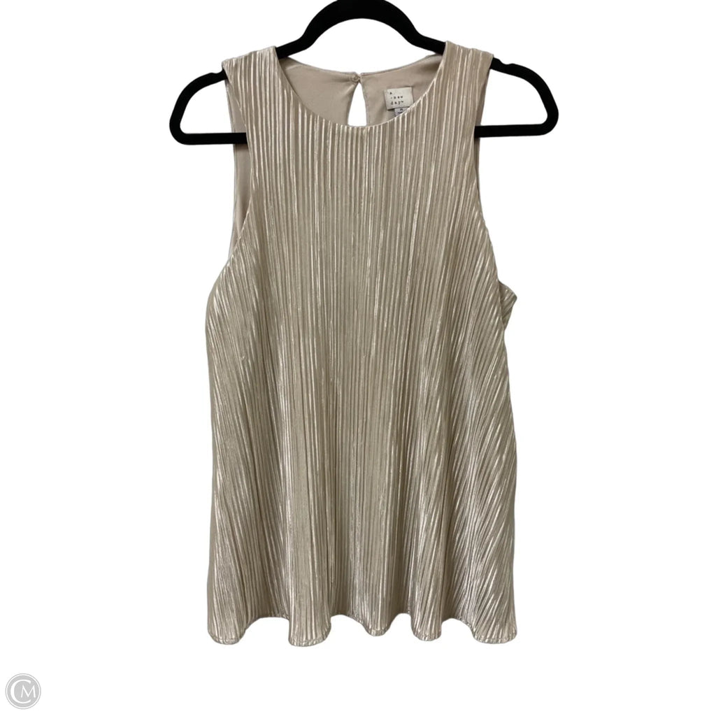 Top Sleeveless By A New Day In Gold, Size: M
