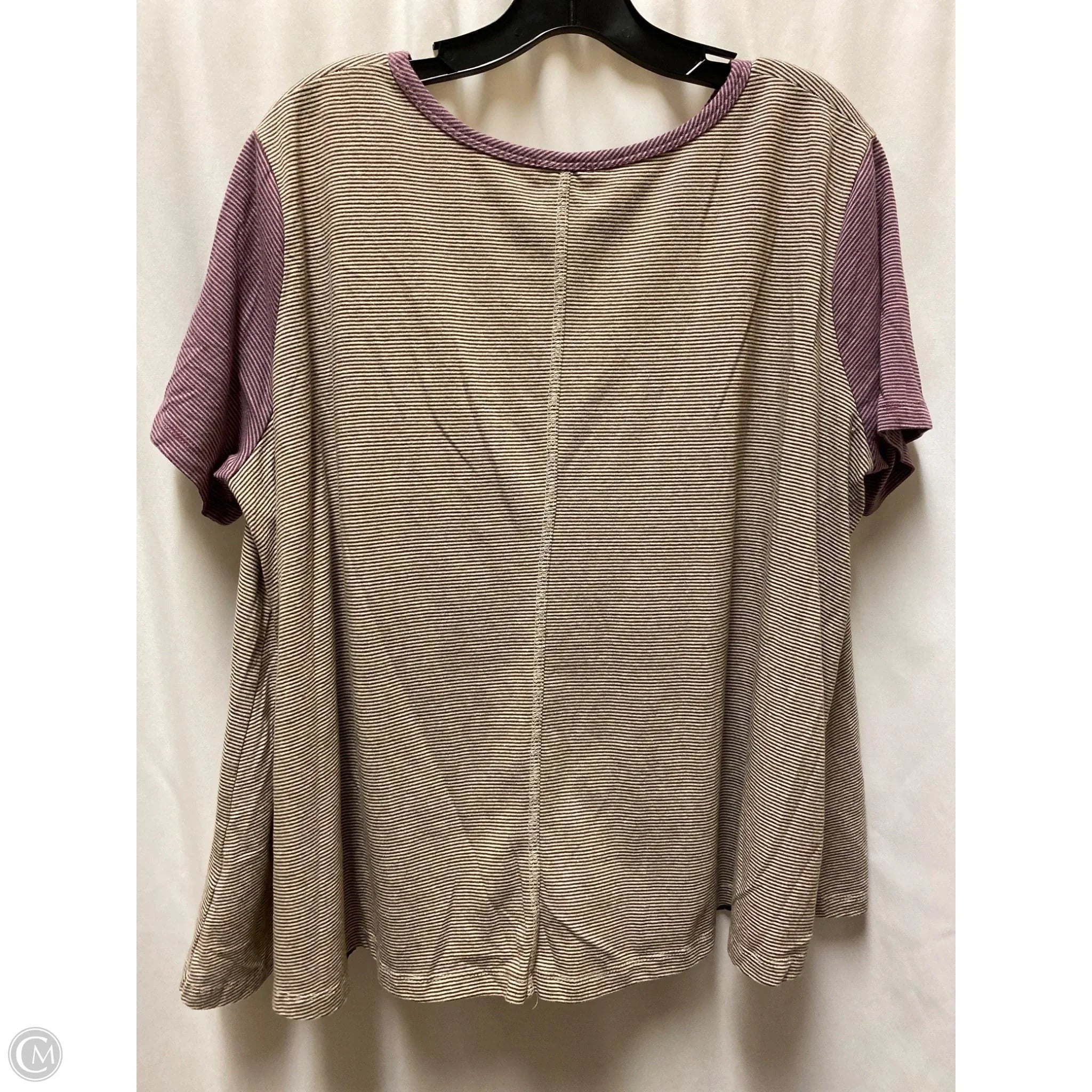 Top Short Sleeve By Oddi In Purple, Size: L