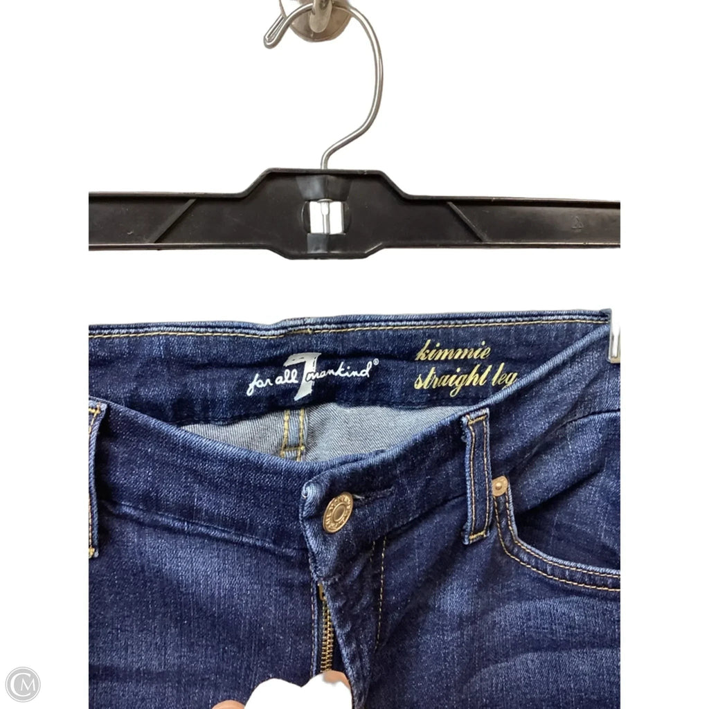 Jeans Skinny By 7 For All Mankind In Blue Denim, Size: 12