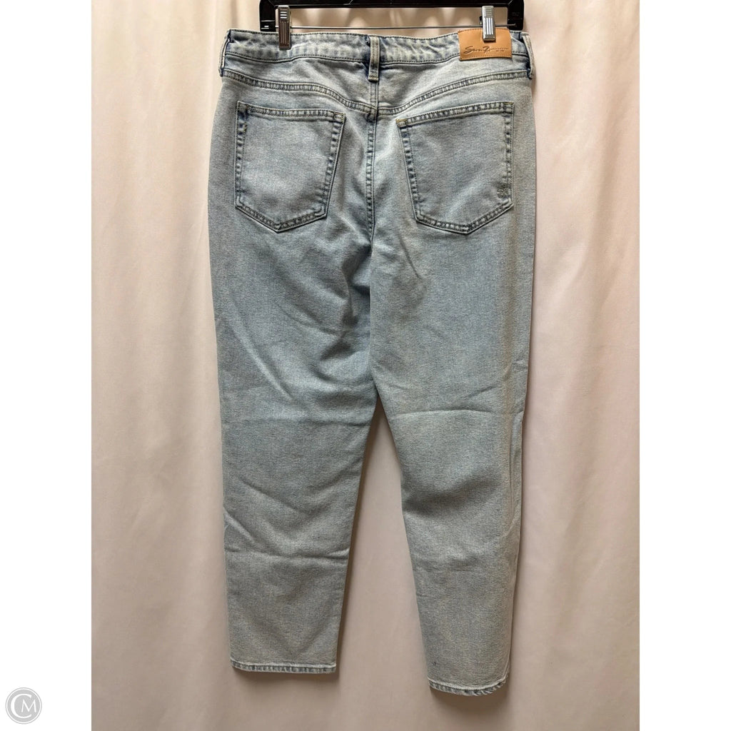 Jeans Straight By Seven 7 In Blue Denim, Size: 12