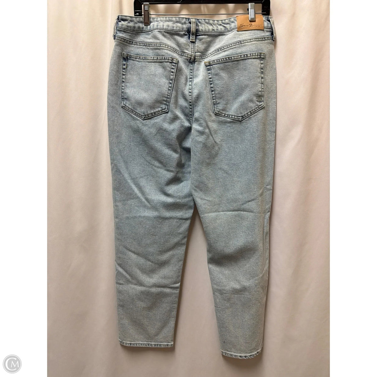 Jeans Straight By Seven 7 In Blue Denim, Size: 12