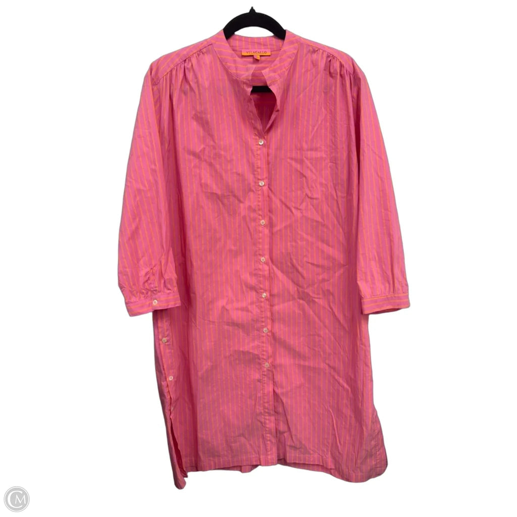Dress Casual Short By Vilagallo In Orange & Pink, Size: Xl