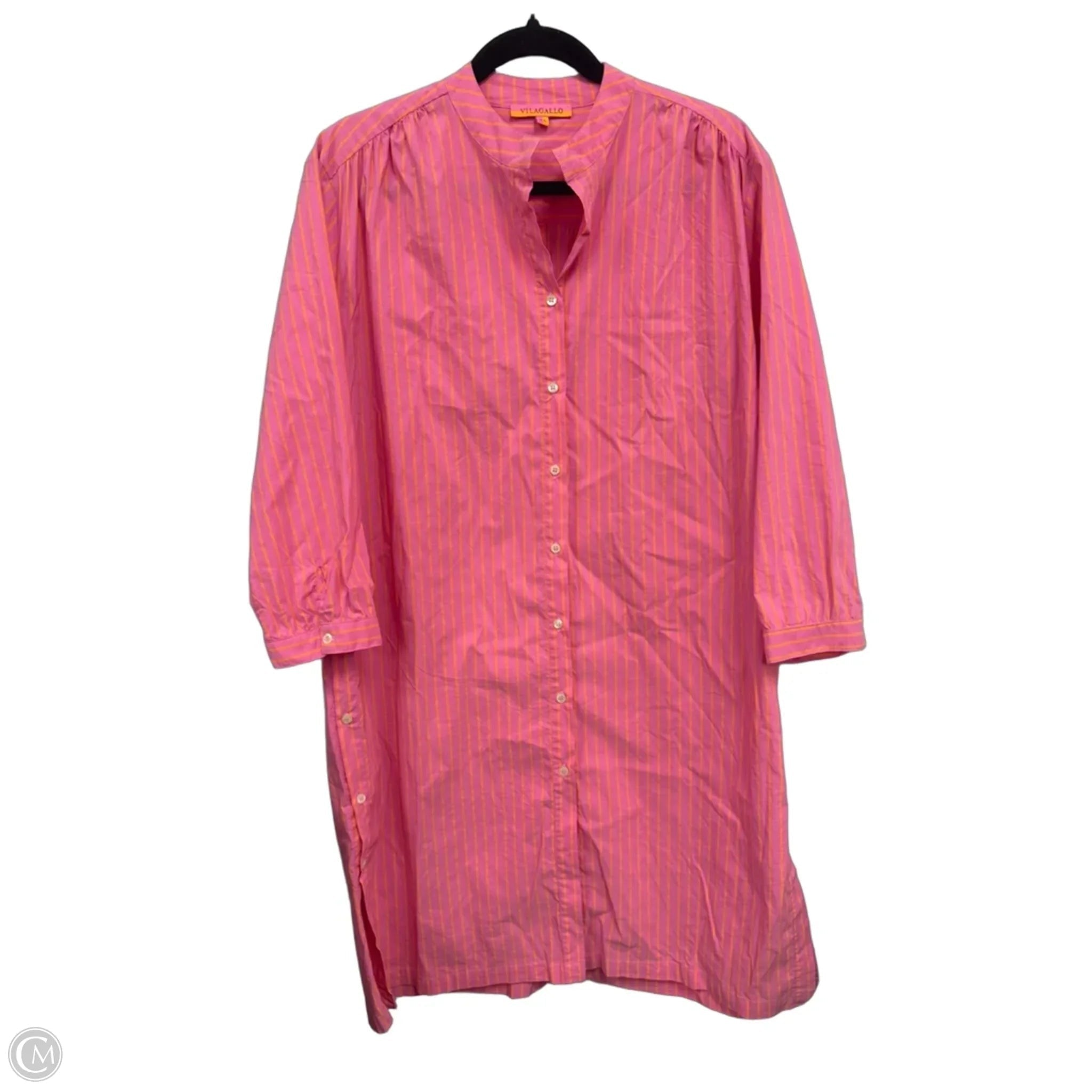 Dress Casual Short By Vilagallo In Orange & Pink, Size: Xl