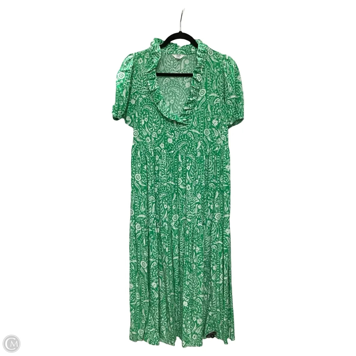 Dress Casual Maxi By Crown And Ivy In Green & White, Size: S
