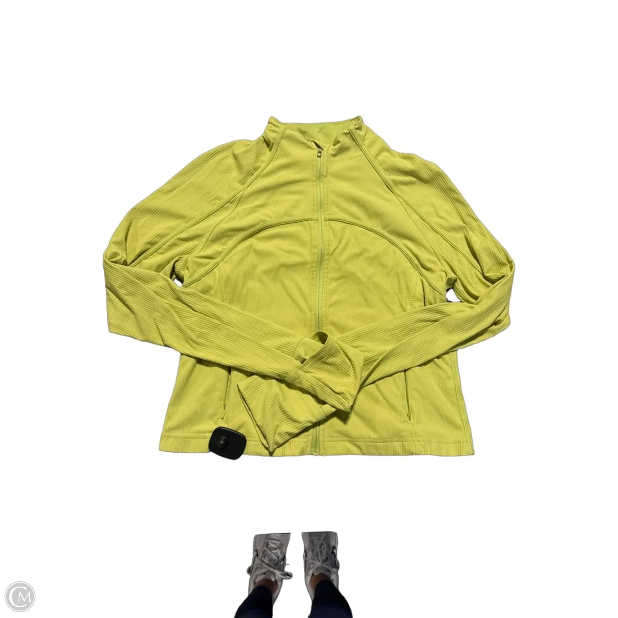 Athletic Jacket By Lululemon In Green, Size: 14
