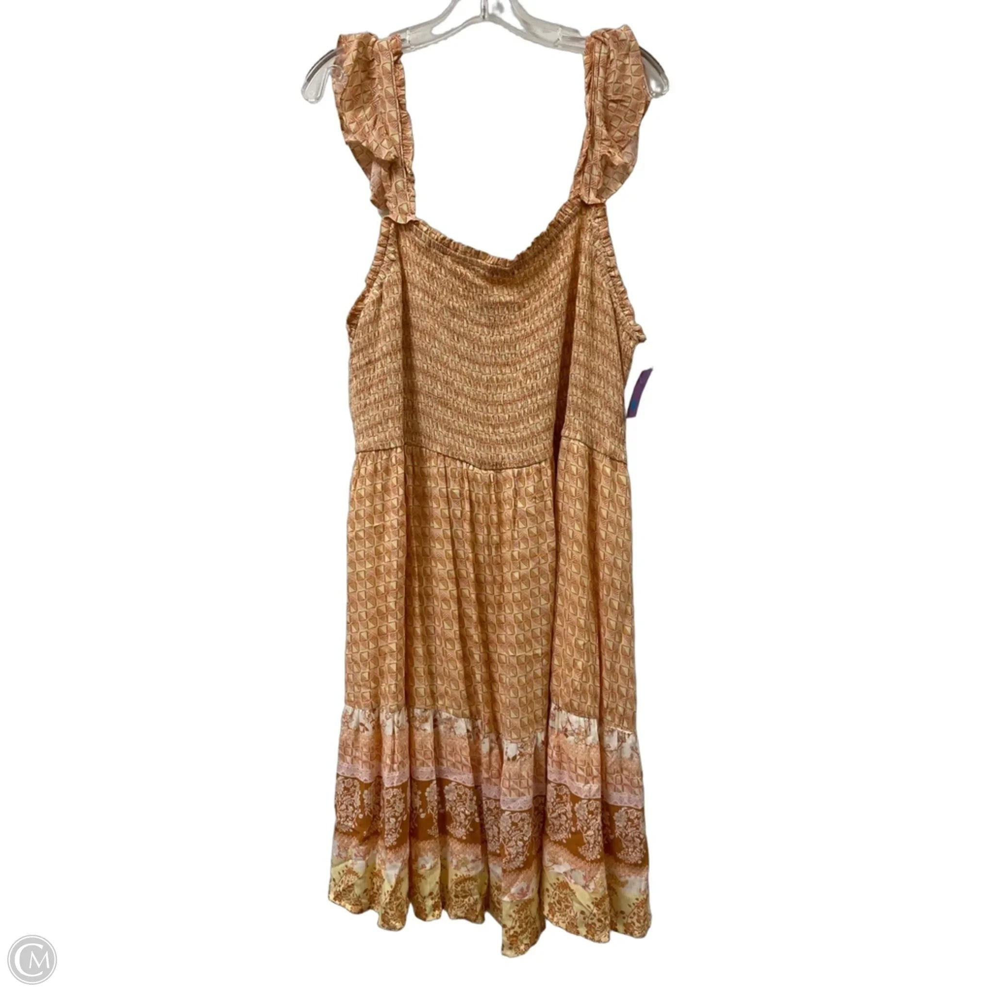 Dress Casual Midi By Maurices In Yellow, Size: 3x