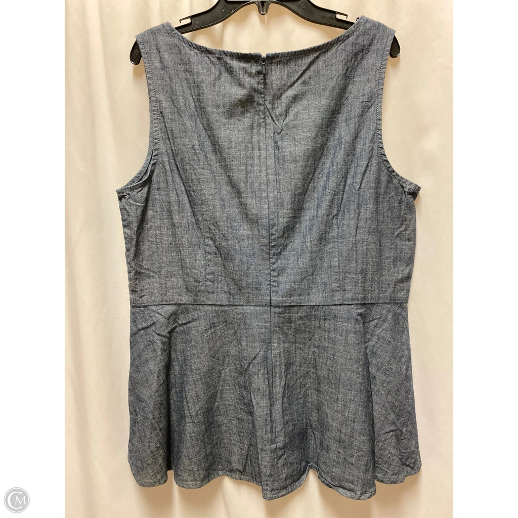 Top Sleeveless By Banana Republic In Blue, Size: L