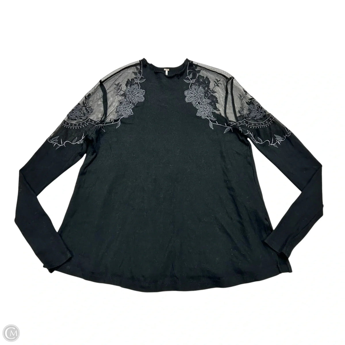 Top Long Sleeve By Free People In Black, Size: M