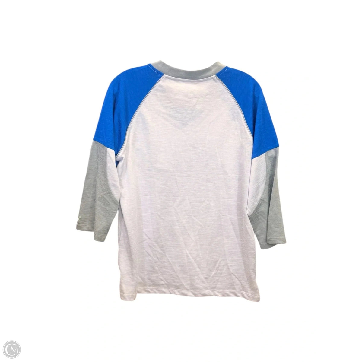 Top Long Sleeve By Starter In Blue & White, Size: M