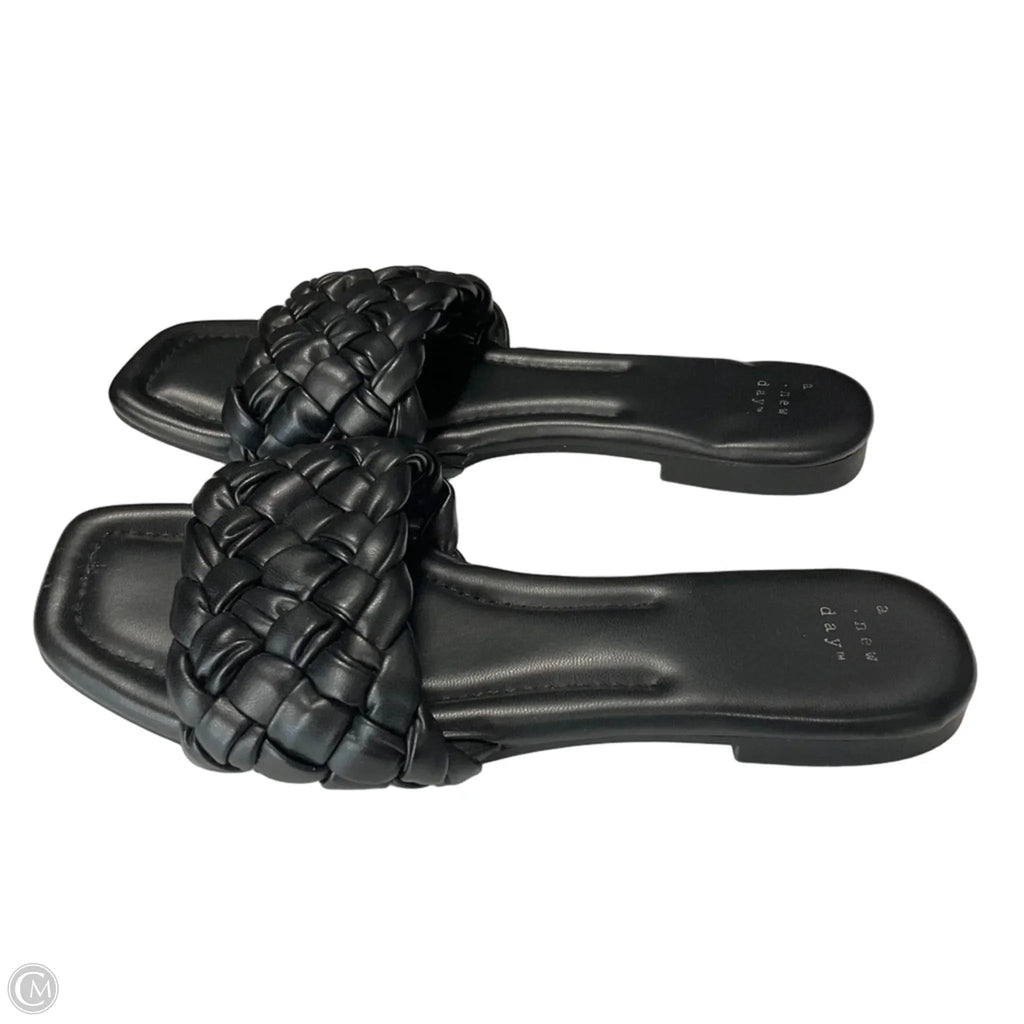 Sandals Flats By A New Day In Black, Size: 8