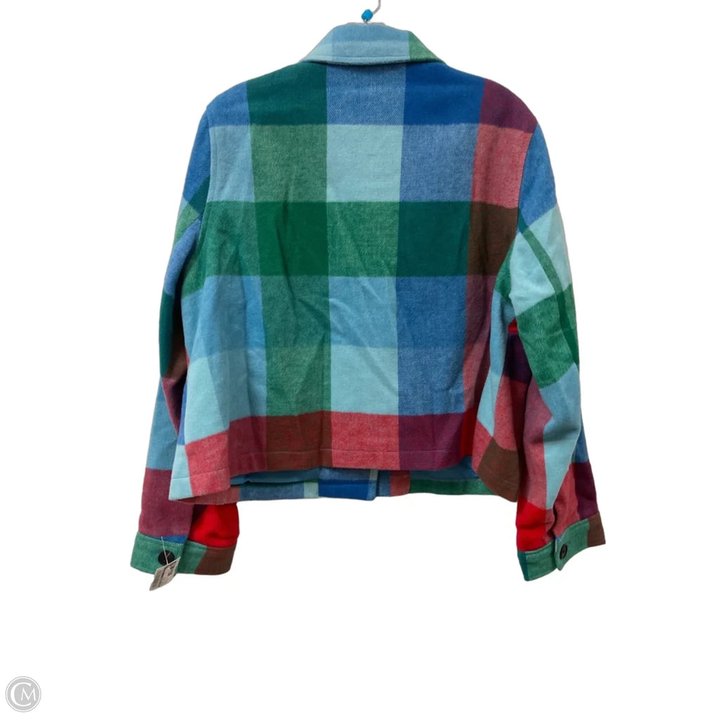 Jacket Other By Free Assembly In Plaid Pattern, Size: Xl