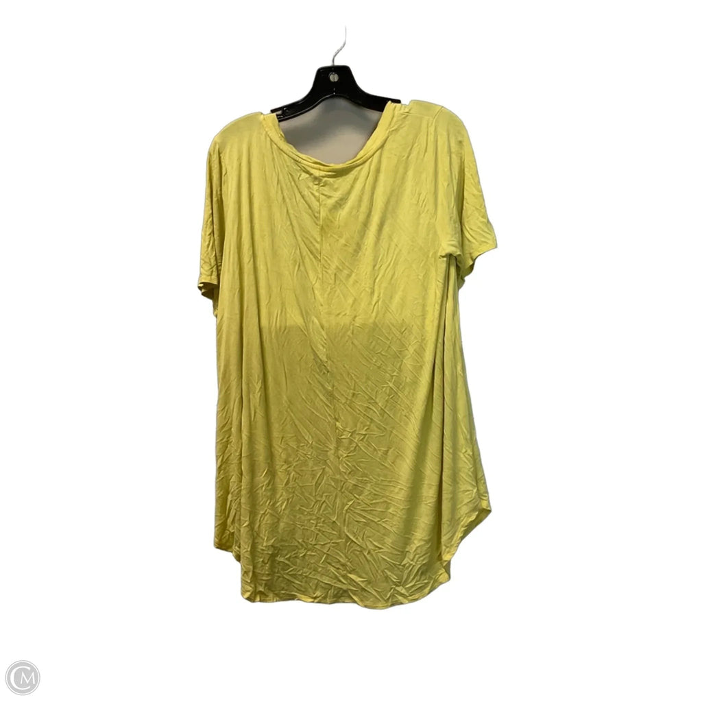 Top Short Sleeve By Zenana In Yellow, Size: Xl