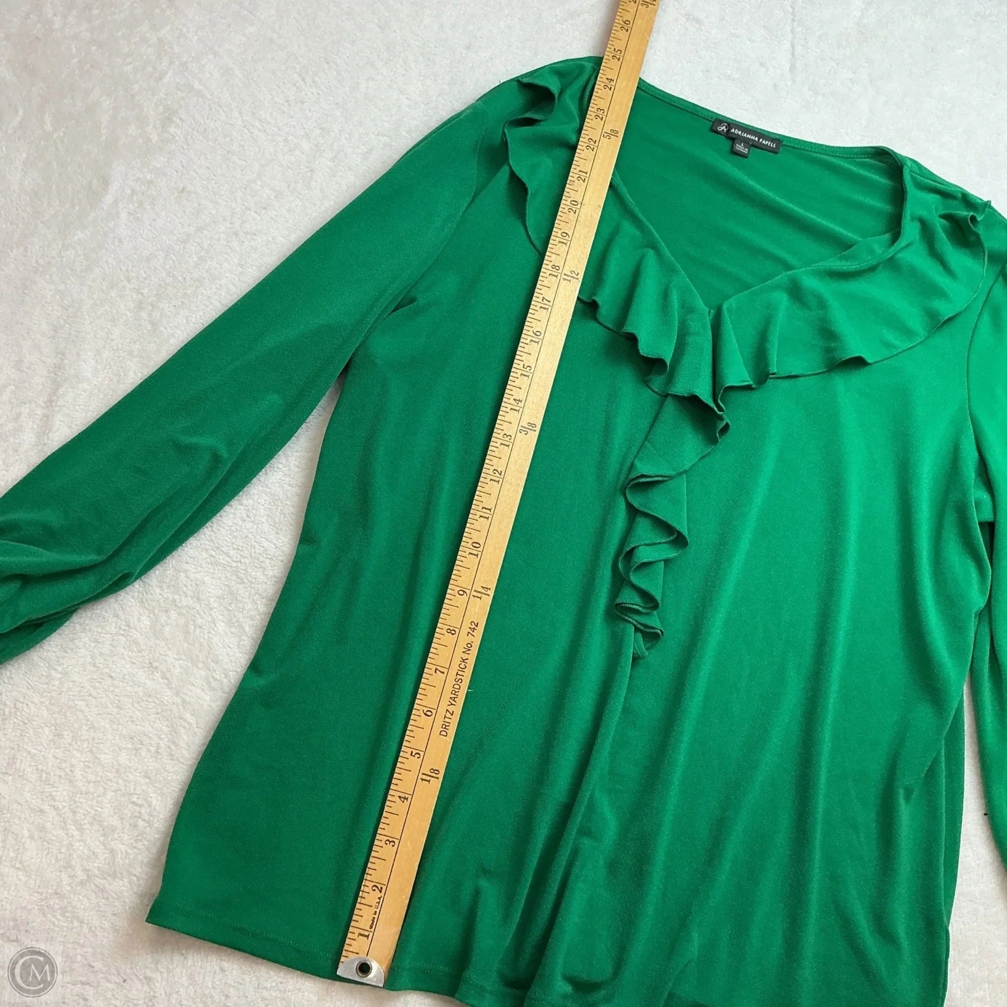 Top Long Sleeve By Adrianna Papell In Green, Size: L
