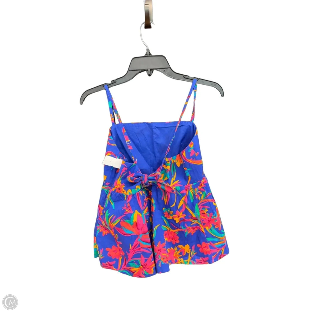 Top Sleeveless By J. Crew In Tropical Print, Size: M