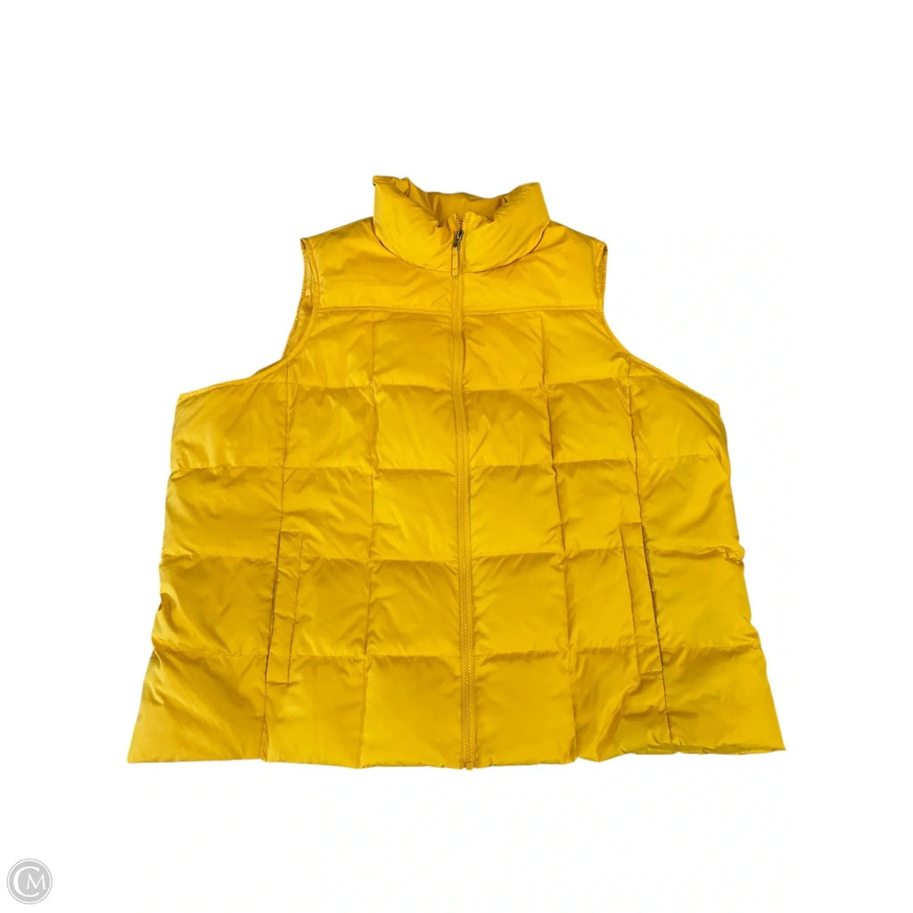 Vest Puffer & Quilted By Lands End In Yellow, Size: 3x